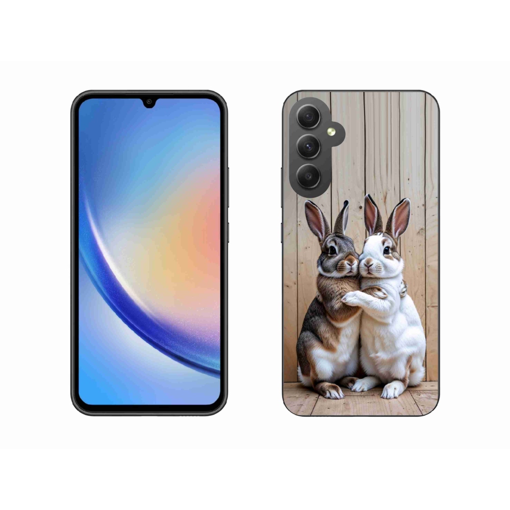 Gelový kryt mmCase na Samsung Galaxy A34 5G - králičí pár