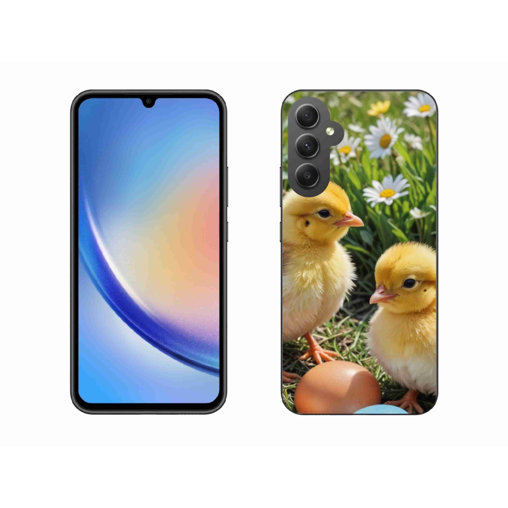 Gelový kryt mmCase na Samsung Galaxy A34 5G - kuřátka