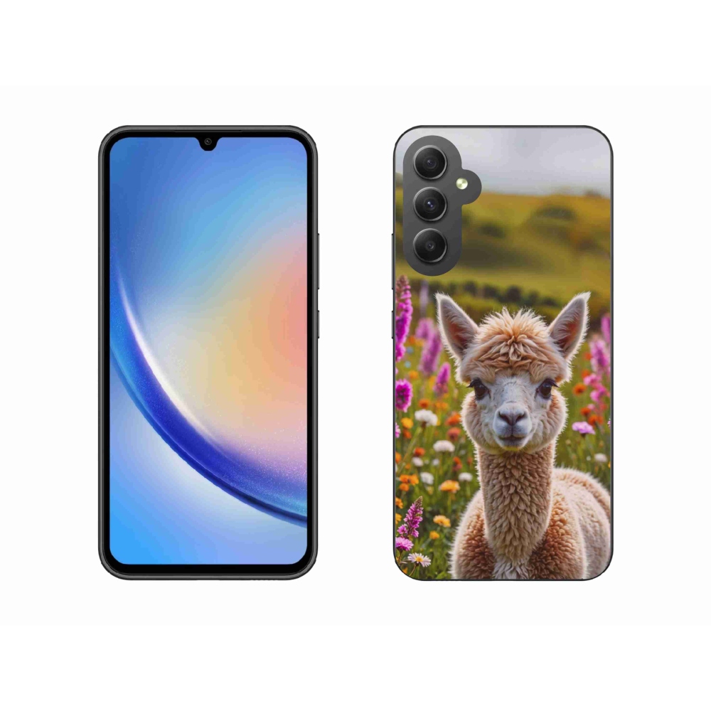 Gelový kryt mmCase na Samsung Galaxy A34 5G - lama na louce