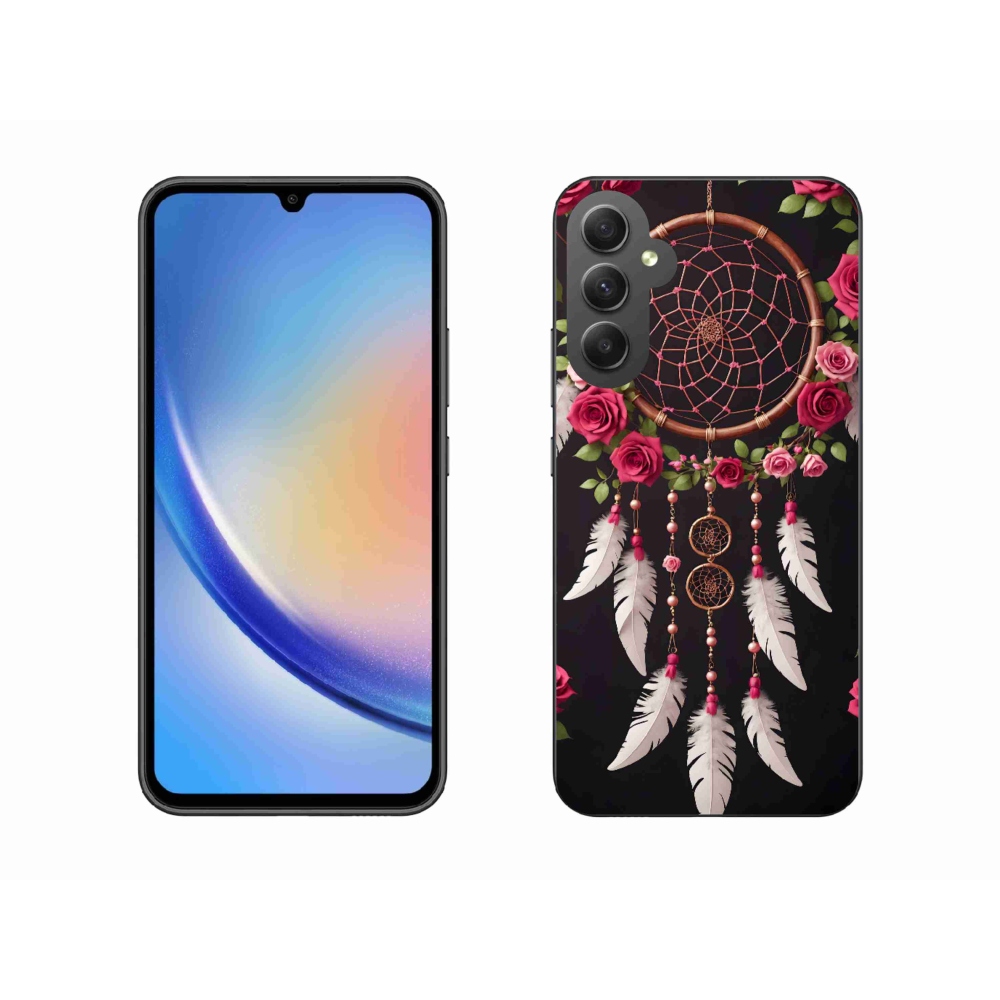 Gelový kryt mmCase na Samsung Galaxy A34 5G - lapač snů s růžemi
