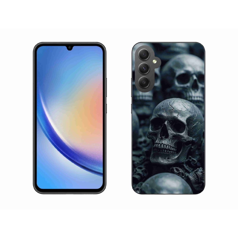 Gelový kryt mmCase na Samsung Galaxy A34 5G - lebka 2