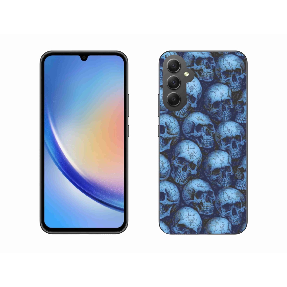 Gelový kryt mmCase na Samsung Galaxy A34 5G - lebky