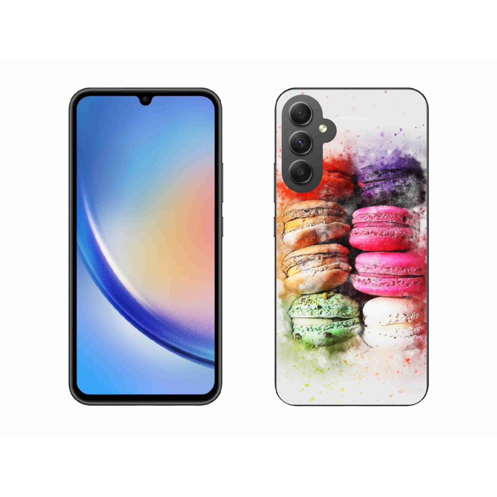 Gelový kryt mmCase na Samsung Galaxy A34 5G - makrónky