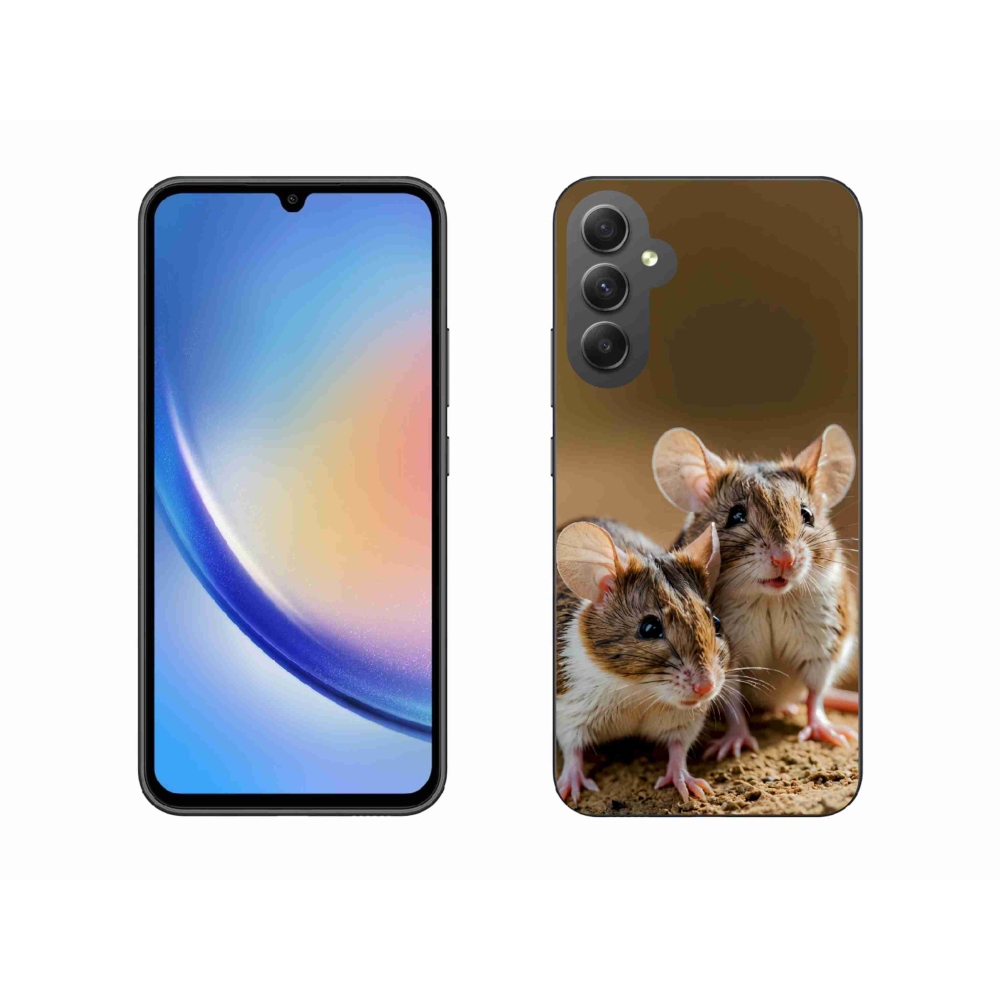 Gelový kryt mmCase na Samsung Galaxy A34 5G - myší duo