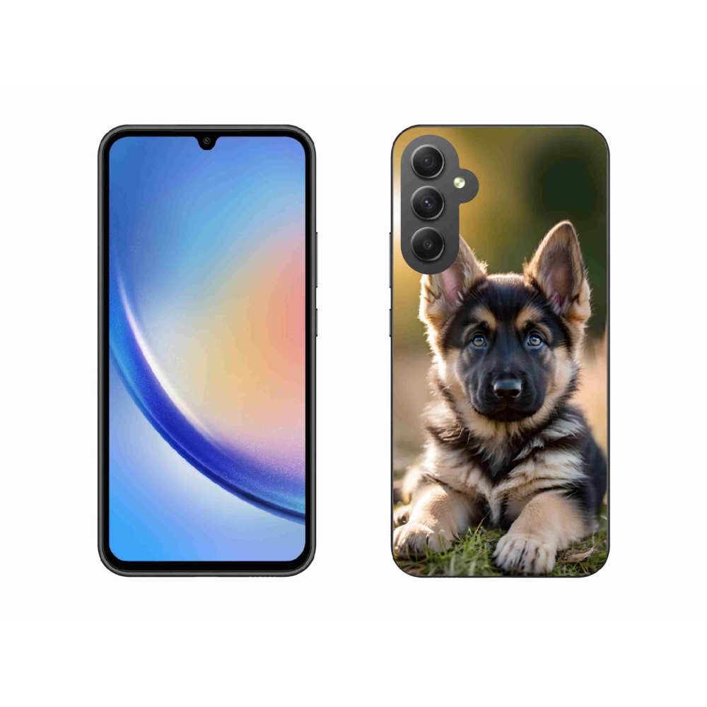 Gelový kryt mmCase na Samsung Galaxy A34 5G - německý ovčák v přírodě