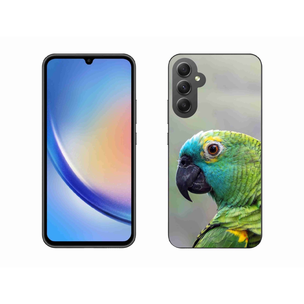 Gelový kryt mmCase na Samsung Galaxy A34 5G - papoušek amazoňan
