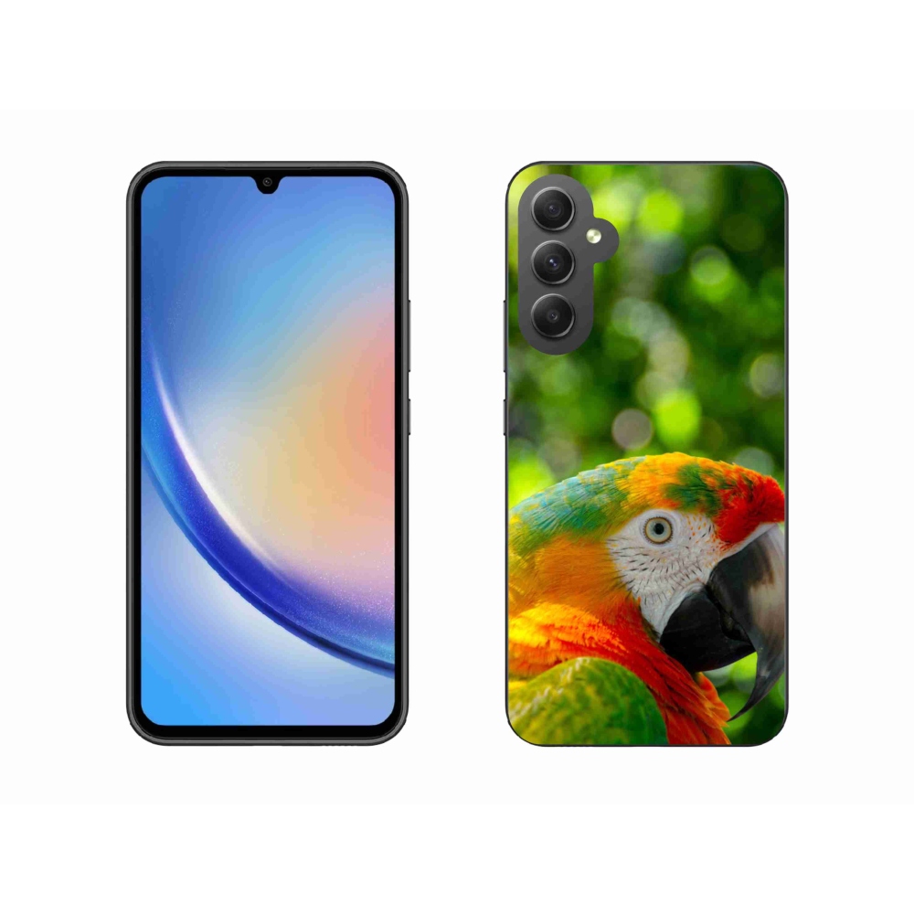 Gelový kryt mmCase na Samsung Galaxy A34 5G - papoušek ara 3