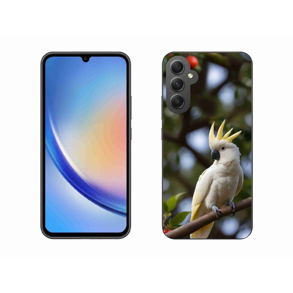 Gelový kryt mmCase na Samsung Galaxy A34 5G - papoušek kakadu 3