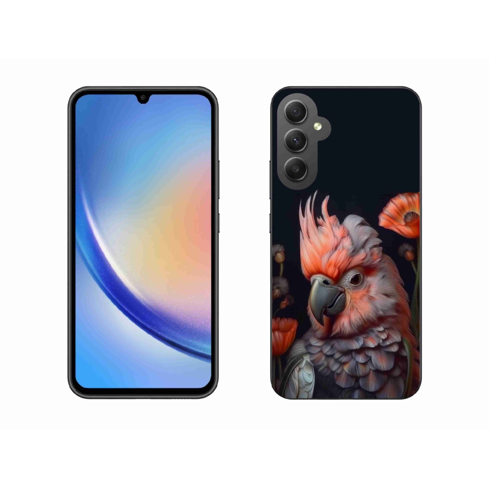 Gelový kryt mmCase na Samsung Galaxy A34 5G - papoušek kakadu v barvách