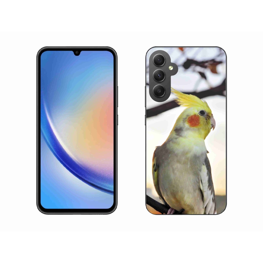 Gelový kryt mmCase na Samsung Galaxy A34 5G - papoušek korela