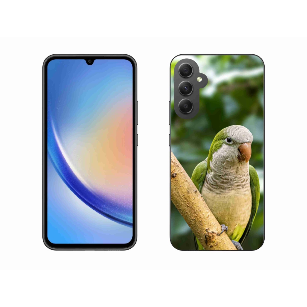 Gelový kryt mmCase na Samsung Galaxy A34 5G - papoušek mníšek