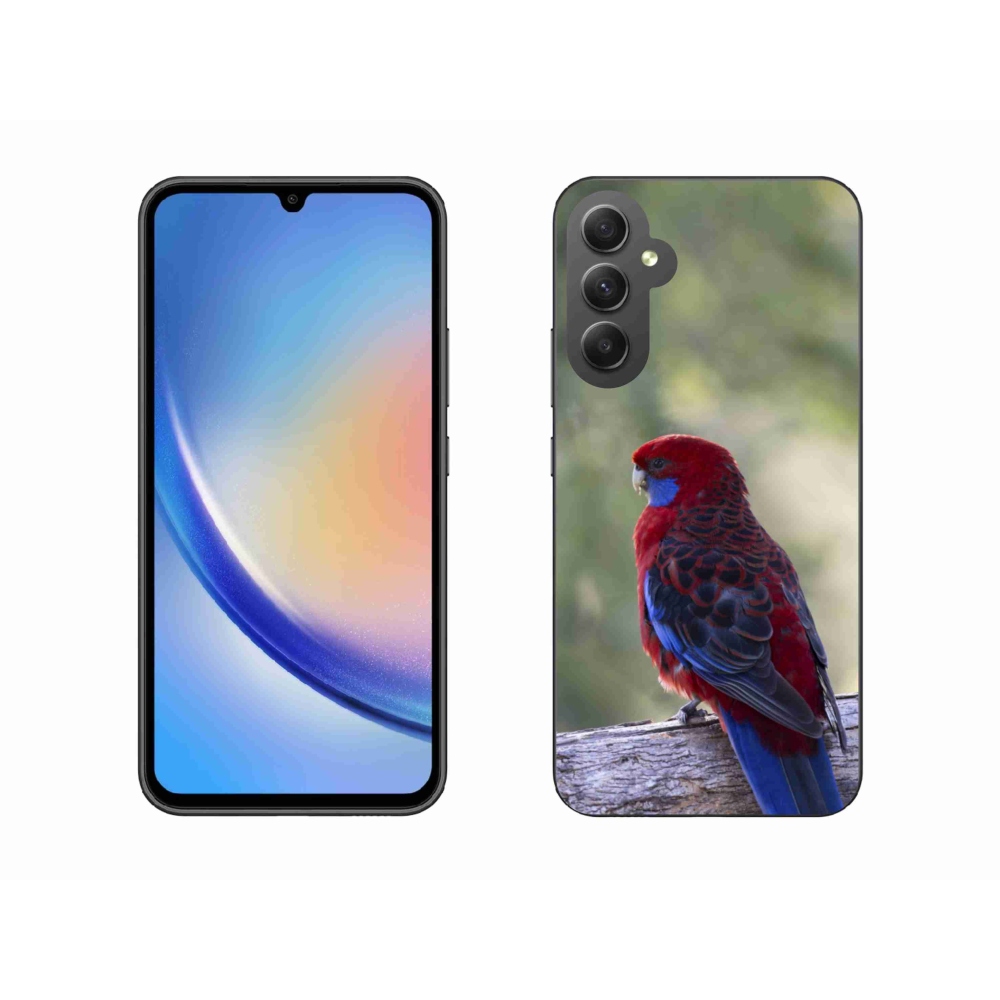 Gelový kryt mmCase na Samsung Galaxy A34 5G - papoušek rosela