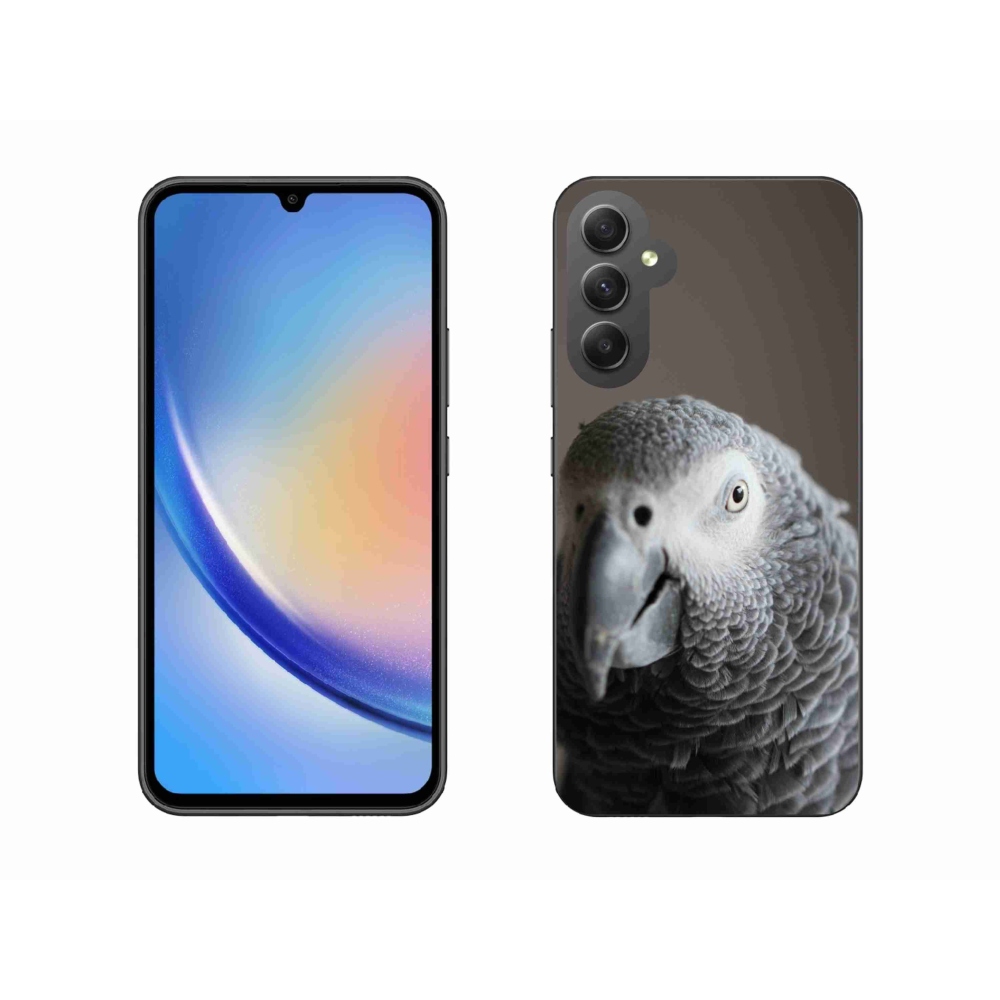 Gelový kryt mmCase na Samsung Galaxy A34 5G - papoušek žako 2