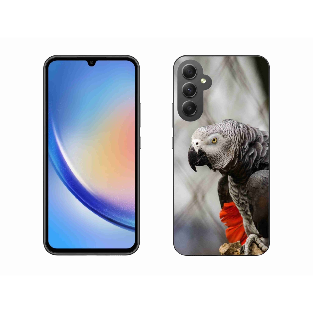 Gelový kryt mmCase na Samsung Galaxy A34 5G - papoušek žako 3