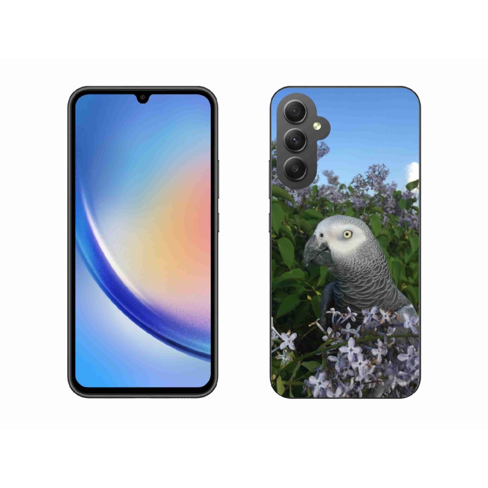 Gelový kryt mmCase na Samsung Galaxy A34 5G - papoušek žako