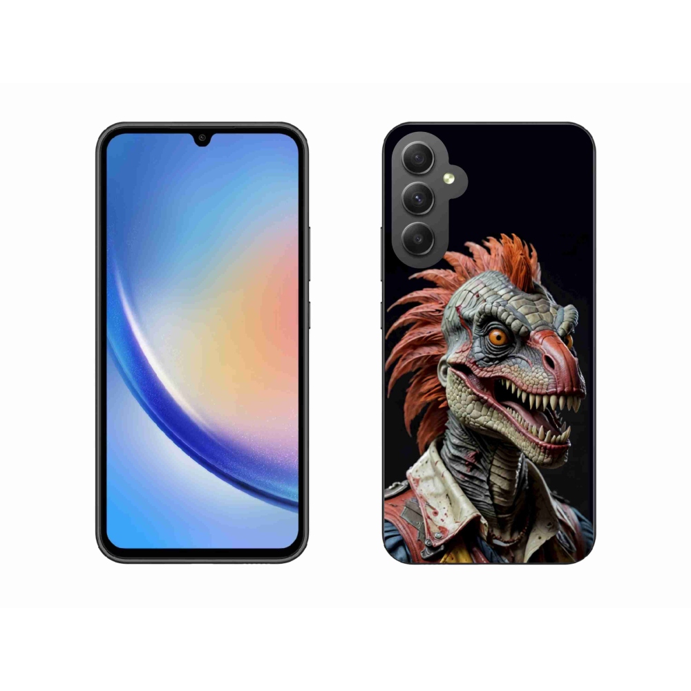 Gelový kryt mmCase na Samsung Galaxy A34 5G - punk dinosaurus