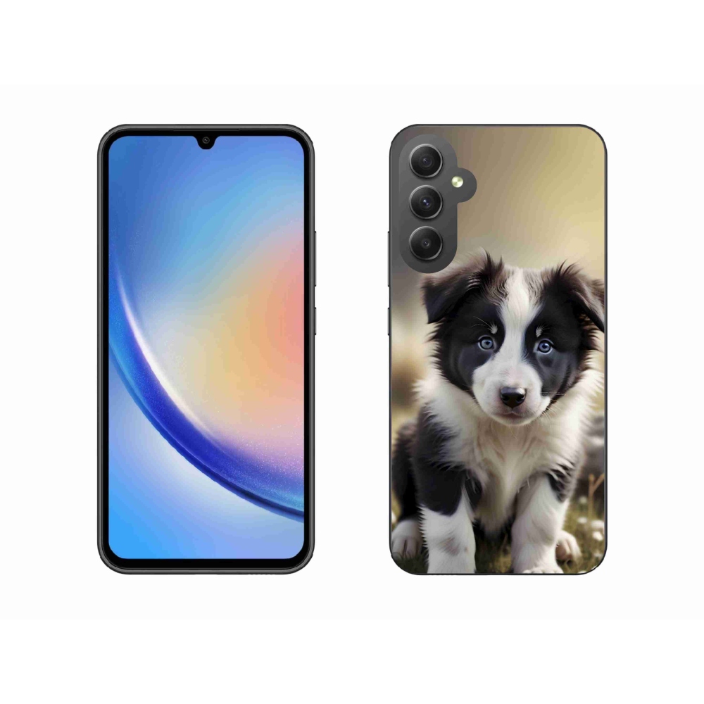 Gelový kryt mmCase na Samsung Galaxy A34 5G - roztomilá border kolie