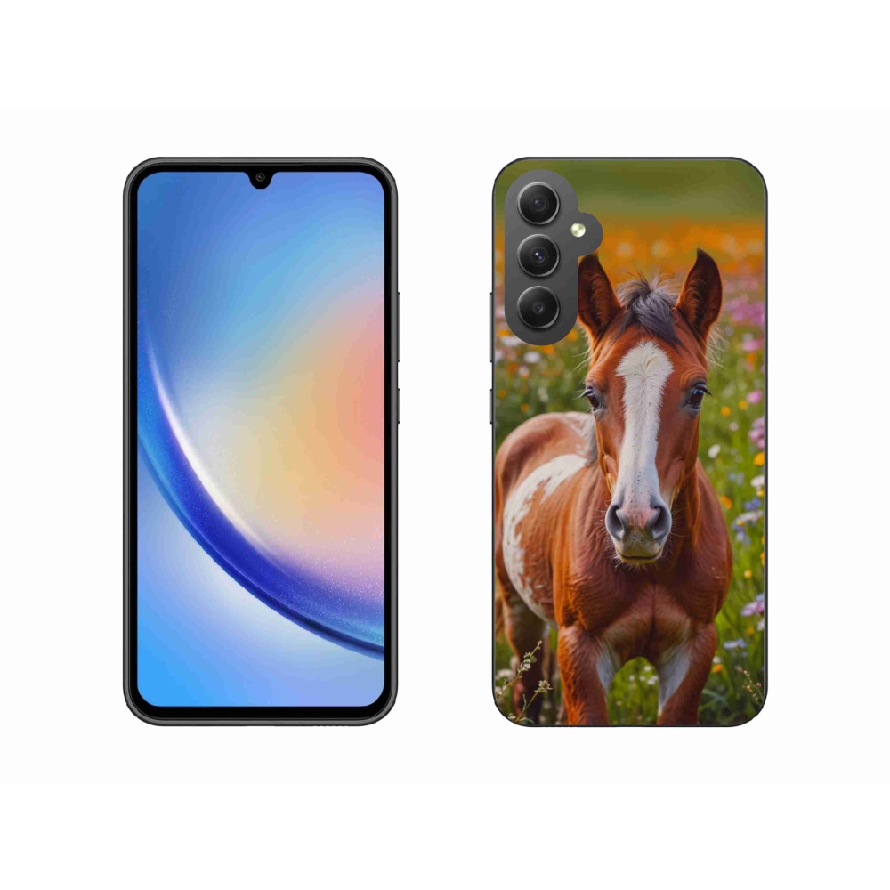 Gelový kryt mmCase na Samsung Galaxy A34 5G - roztomilé hříbě