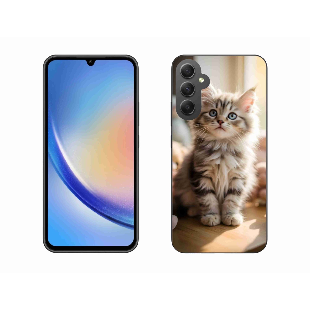 Gelový kryt mmCase na Samsung Galaxy A34 5G - roztomilé kotě 10