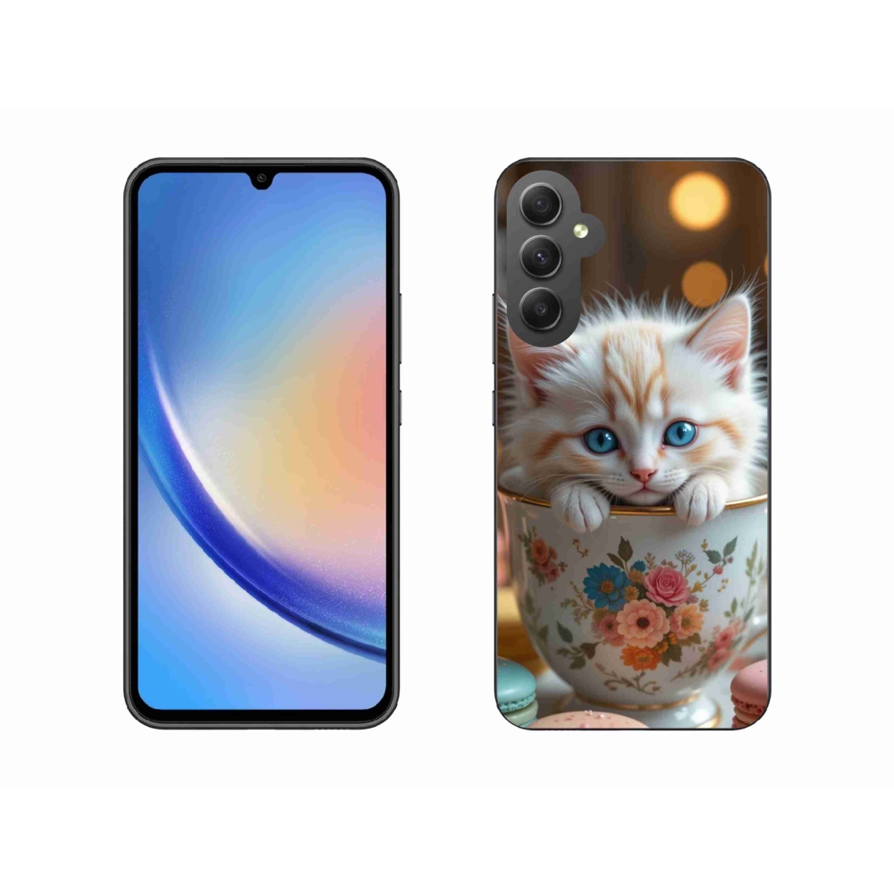 Gelový kryt mmCase na Samsung Galaxy A34 5G - roztomilé kotě 6