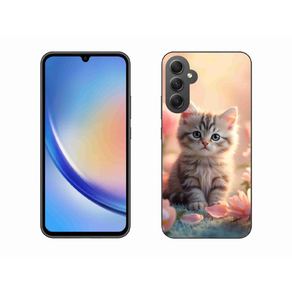 Gelový kryt mmCase na Samsung Galaxy A34 5G - roztomilé kotě 8