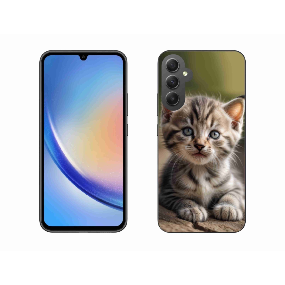 Gelový kryt mmCase na Samsung Galaxy A34 5G - roztomilé kotě 9