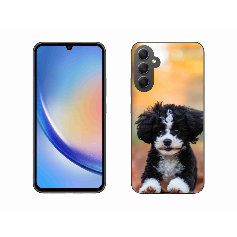 Gelový kryt mmCase na Samsung Galaxy A34 5G - roztomilé štěně 2