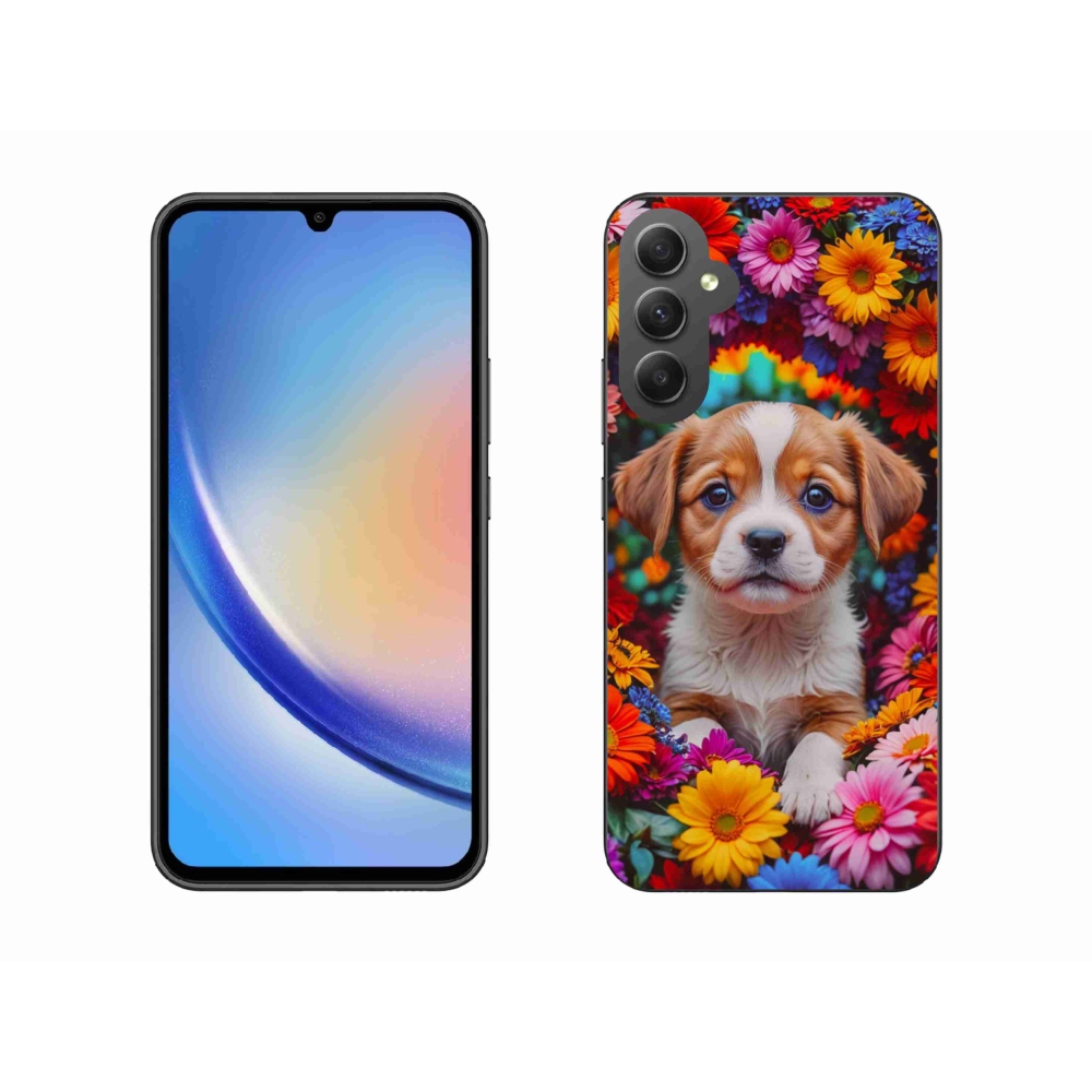 Gelový kryt mmCase na Samsung Galaxy A34 5G - roztomilé štěně
