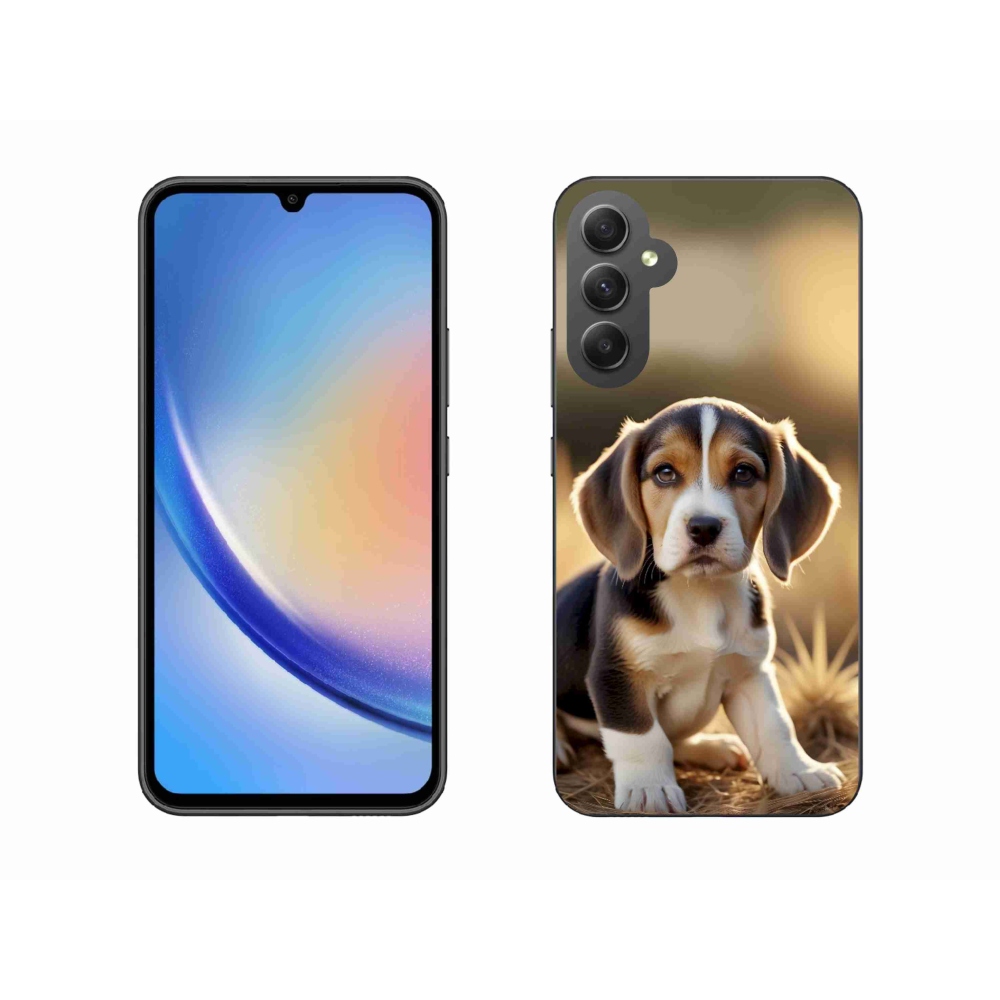 Gelový kryt mmCase na Samsung Galaxy A34 5G - roztomilý bígl