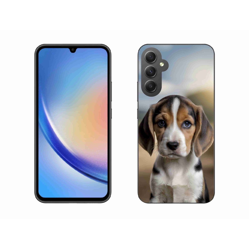Gelový kryt mmCase na Samsung Galaxy A34 5G - roztomilý bígl