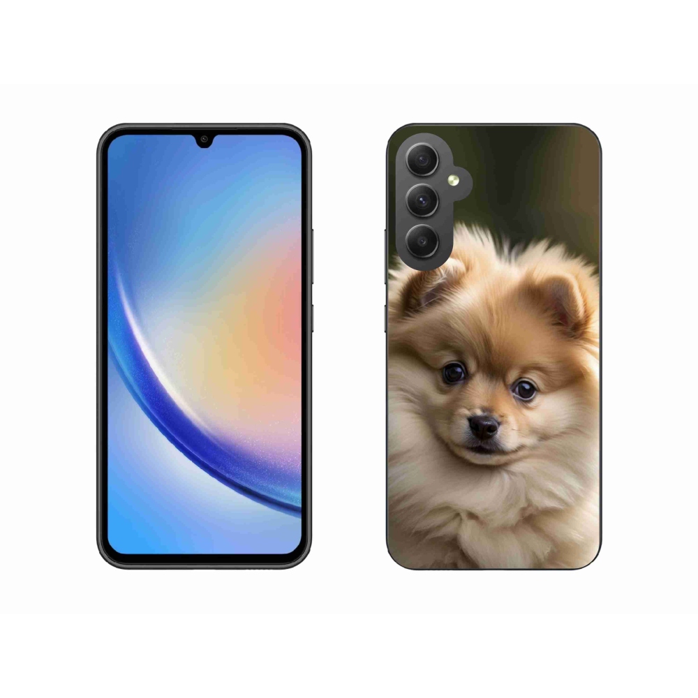 Gelový kryt mmCase na Samsung Galaxy A34 5G - roztomilý pomeranian 2