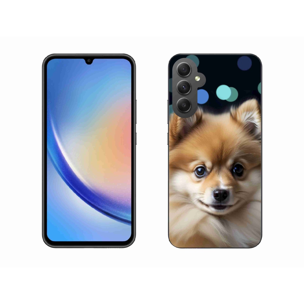 Gelový kryt mmCase na Samsung Galaxy A34 5G - roztomilý pomeranian