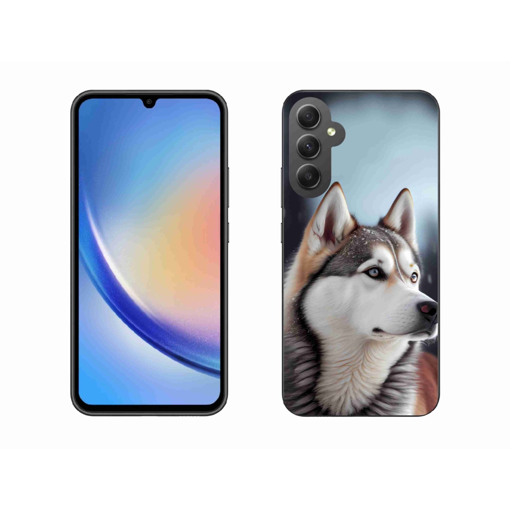 Gelový kryt mmCase na Samsung Galaxy A34 5G - sibiřský husky