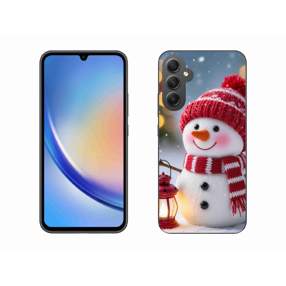 Gelový kryt mmCase na Samsung Galaxy A34 5G - sněhulák 2