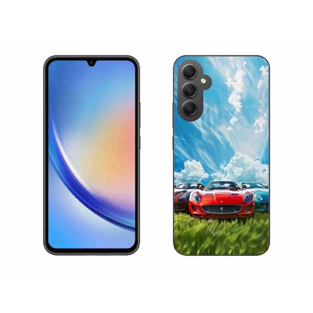Gelový kryt mmCase na Samsung Galaxy A34 5G - sportovní vozy