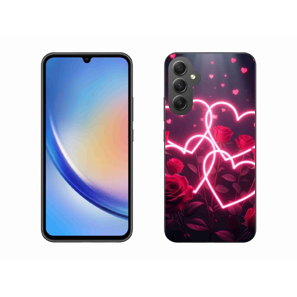 Gelový kryt mmCase na Samsung Galaxy A34 5G - srdce lásky