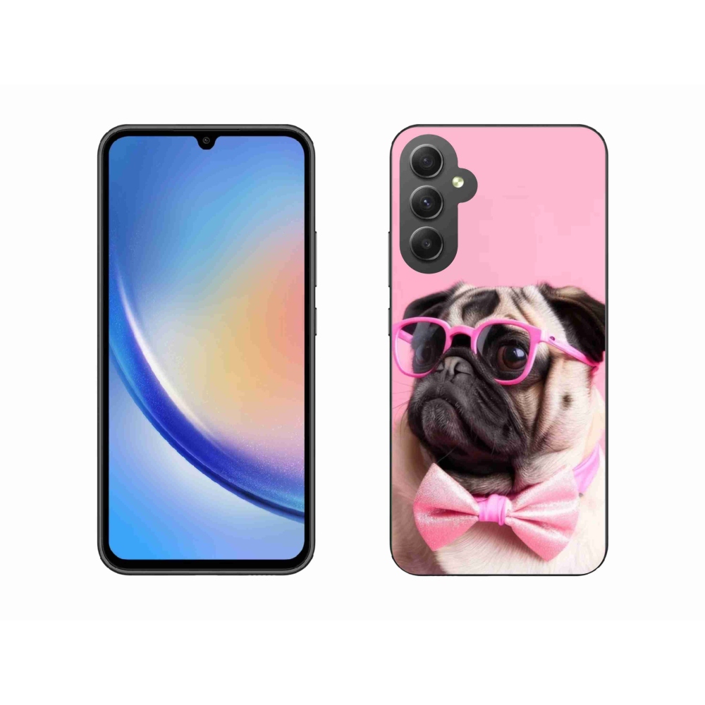 Gelový kryt mmCase na Samsung Galaxy A34 5G - stylový mops