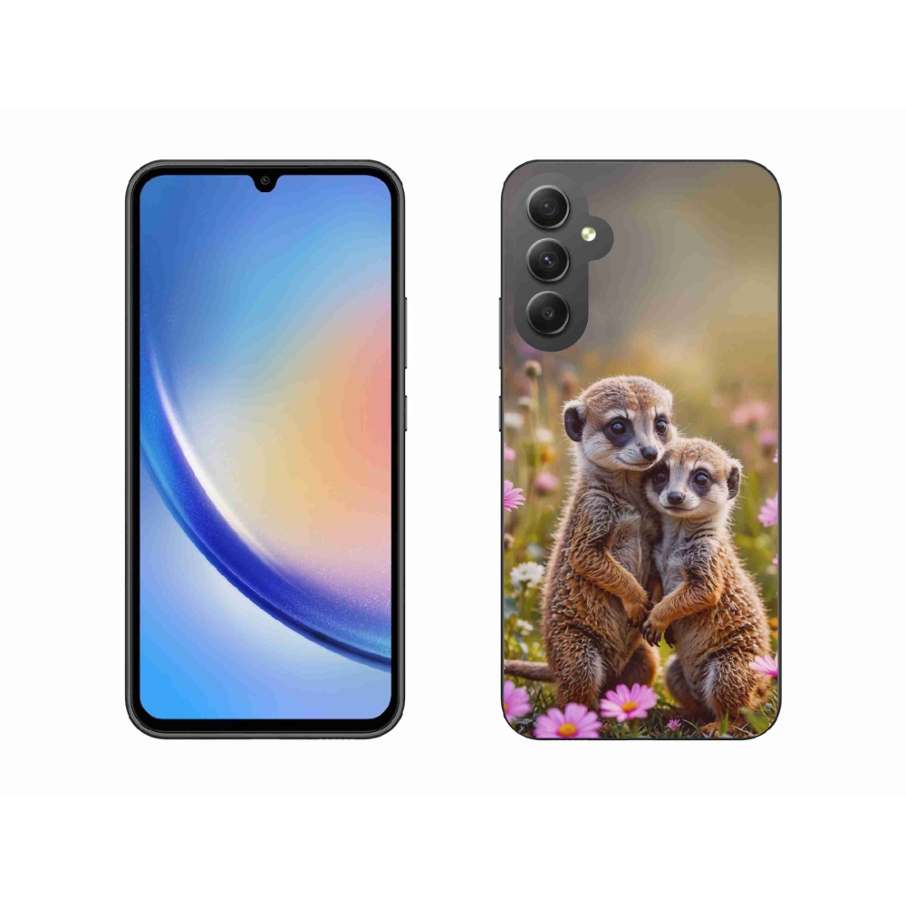 Gelový kryt mmCase na Samsung Galaxy A34 5G - surikatí duo