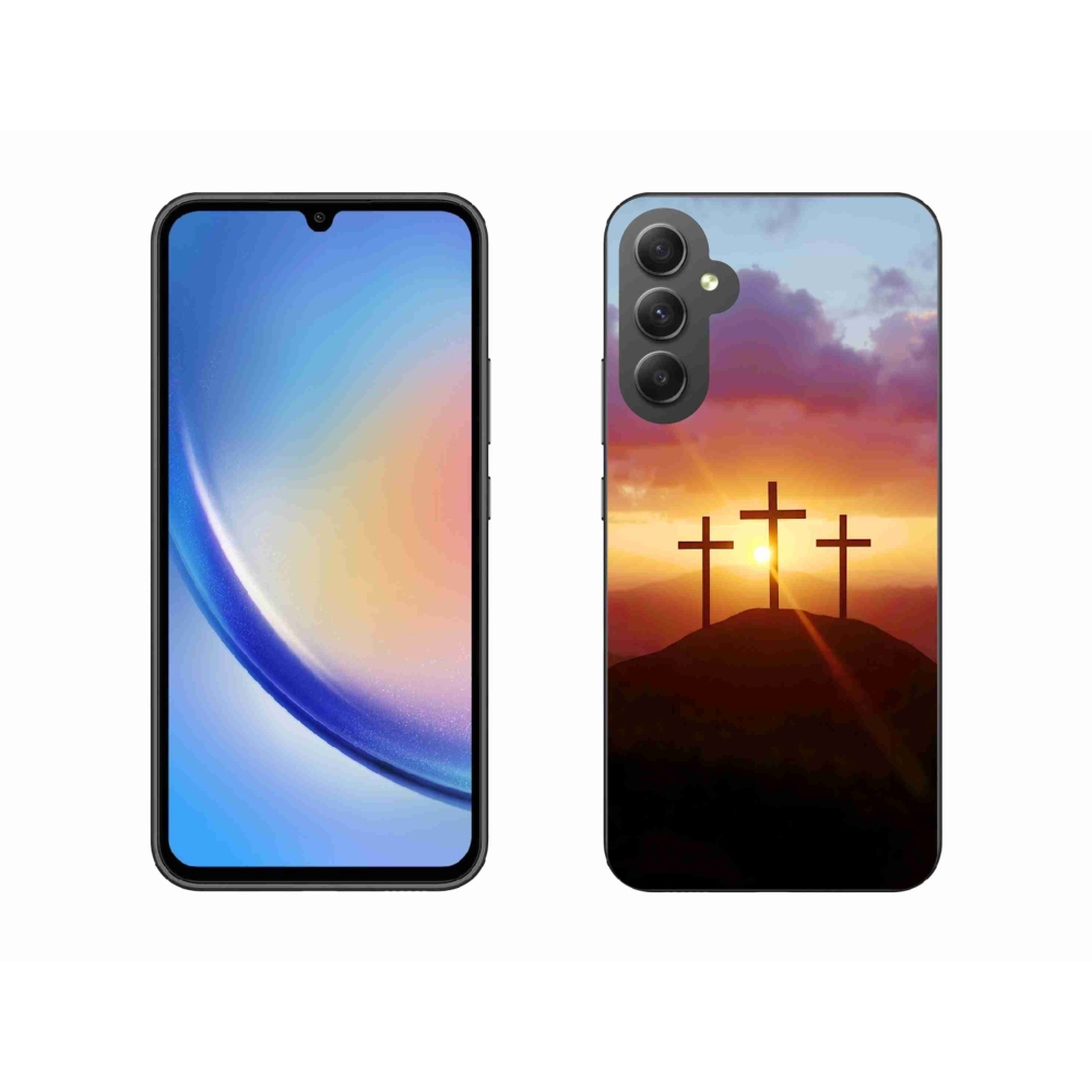 Gelový kryt mmCase na Samsung Galaxy A34 5G - tři kříže