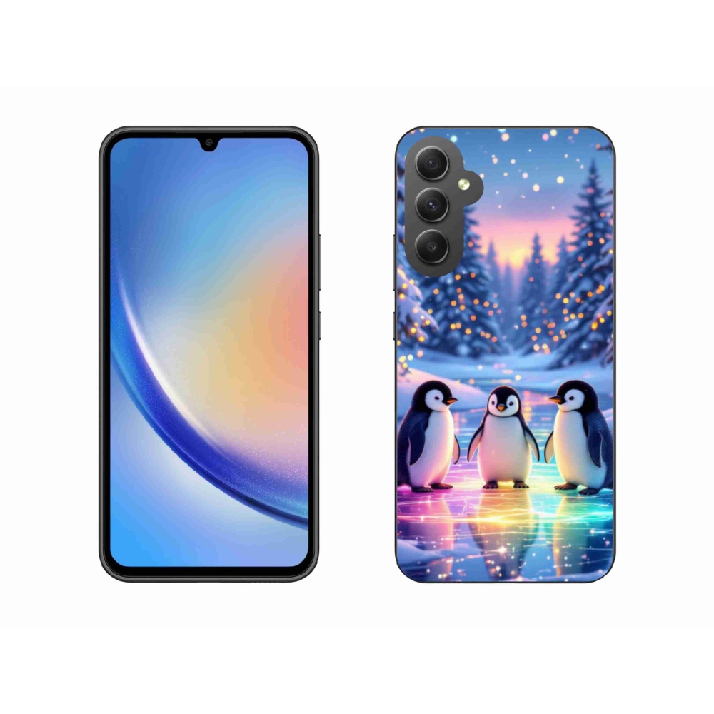 Gelový kryt mmCase na Samsung Galaxy A34 5G - tučnáci