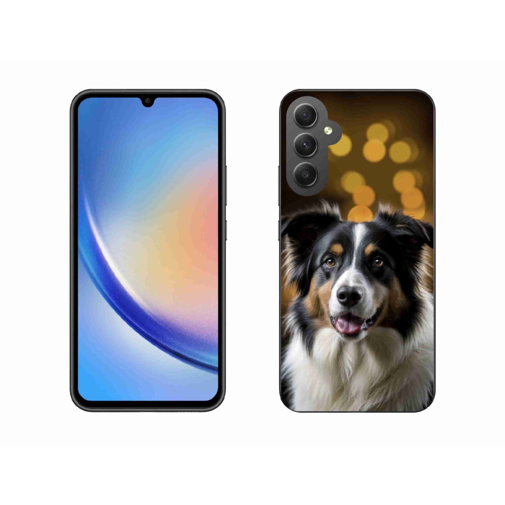 Gelový kryt mmCase na Samsung Galaxy A34 5G - usměvavý australský ovčák