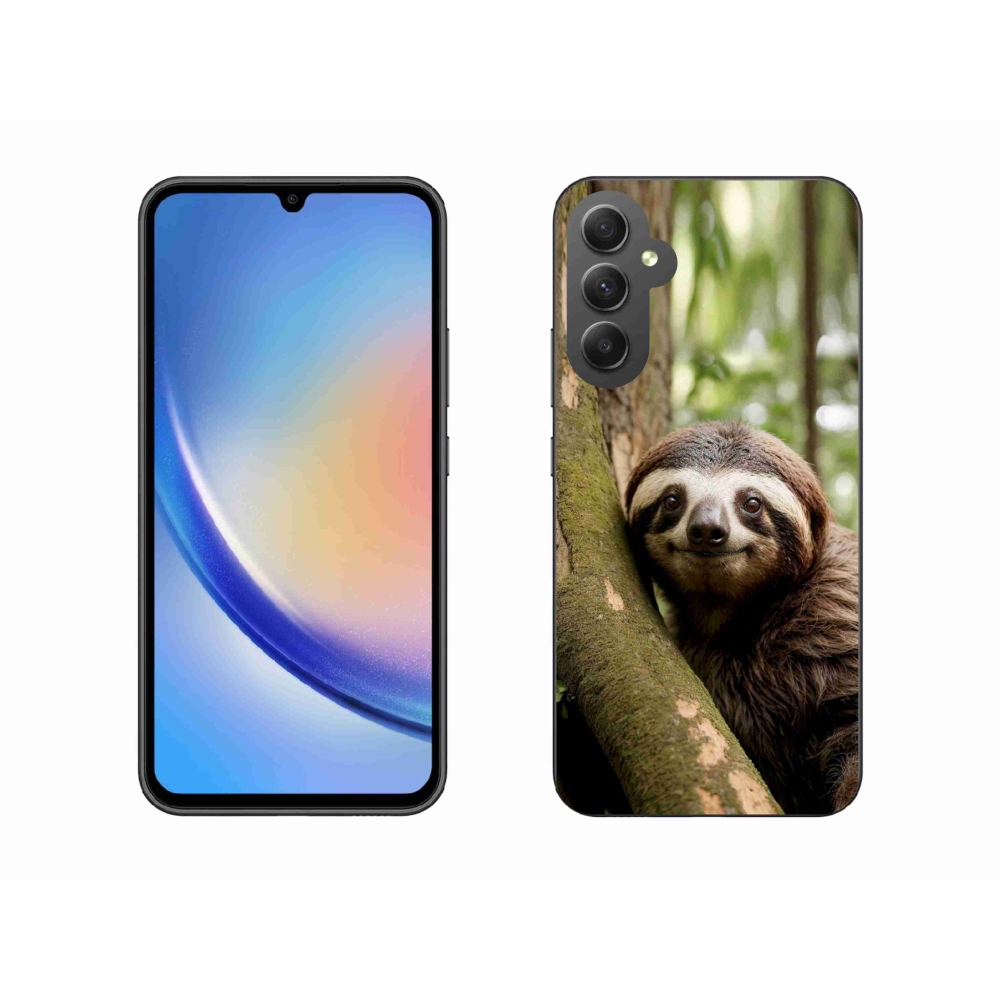 Gelový kryt mmCase na Samsung Galaxy A34 5G - usměvavý lenochod
