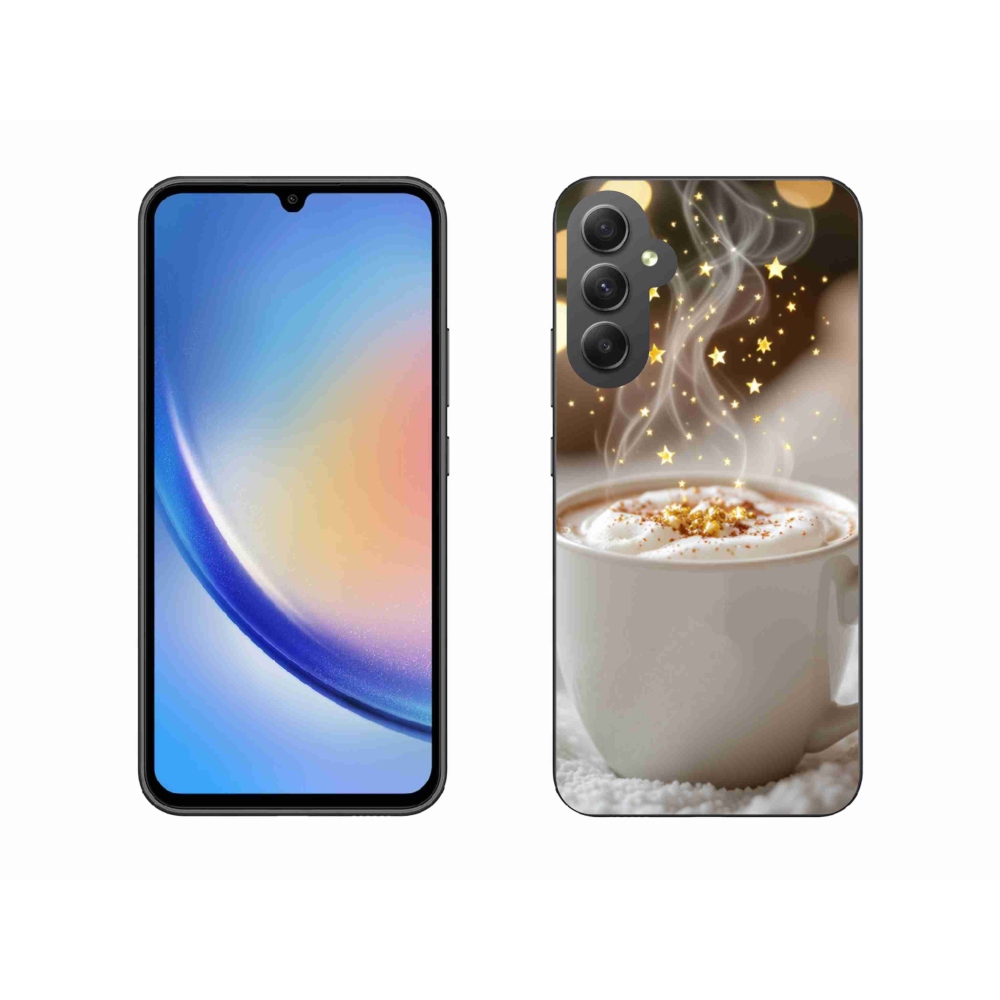 Gelový kryt mmCase na Samsung Galaxy A34 5G - vánoční horký nápoj