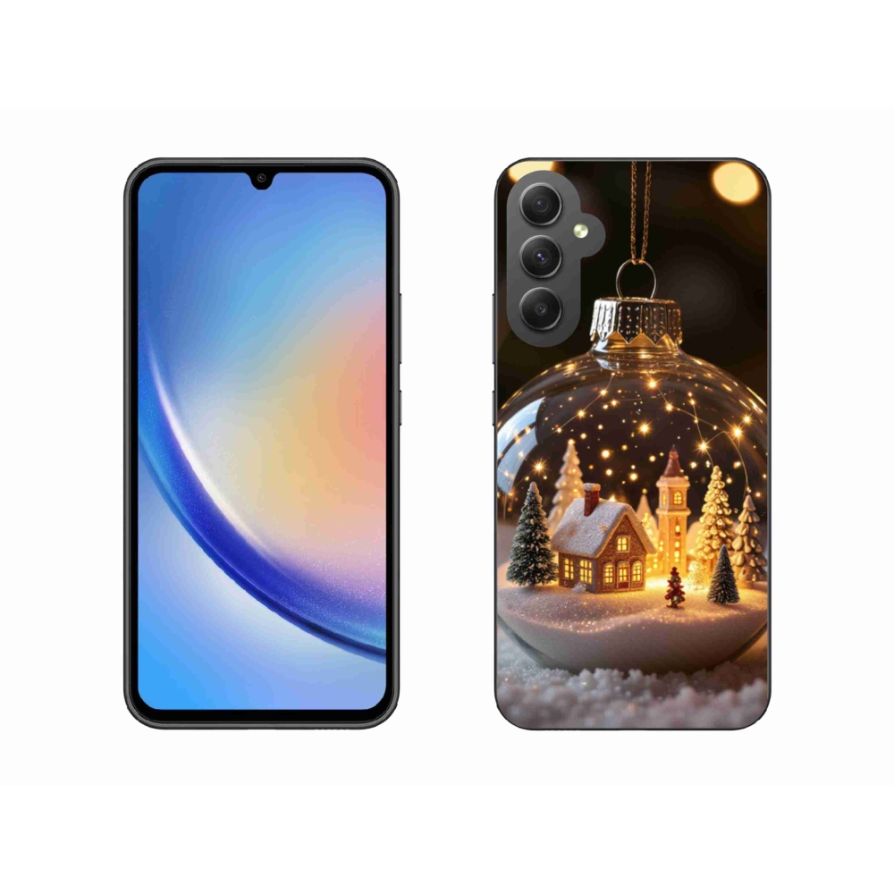 Gelový kryt mmCase na Samsung Galaxy A34 5G - vánoční koule 3