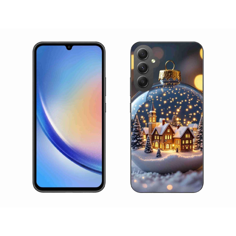 Gelový kryt mmCase na Samsung Galaxy A34 5G - vánoční koule 4