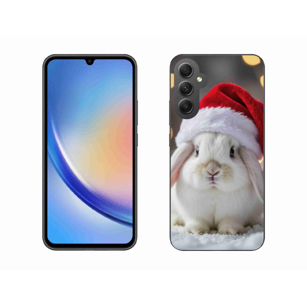 Gelový kryt mmCase na Samsung Galaxy A34 5G - vánoční králík