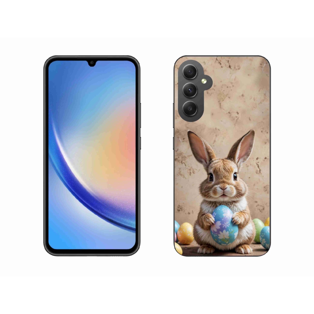Gelový kryt mmCase na Samsung Galaxy A34 5G - velikonoční králíček
