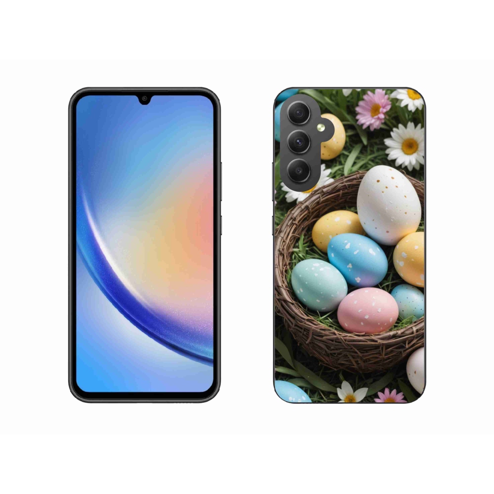 Gelový kryt mmCase na Samsung Galaxy A34 5G - velikonoční vajíčka 2