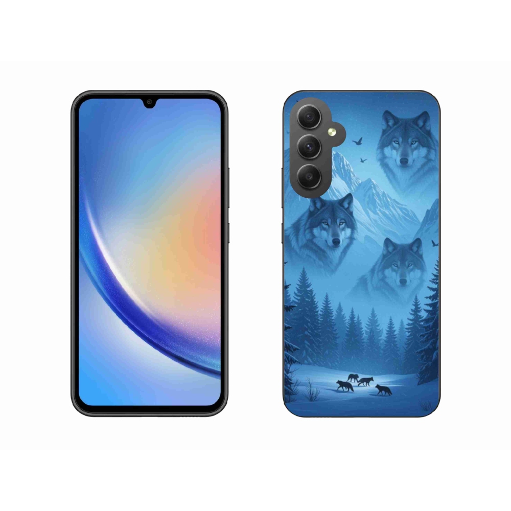Gelový kryt mmCase na Samsung Galaxy A34 5G - vlčí smečka
