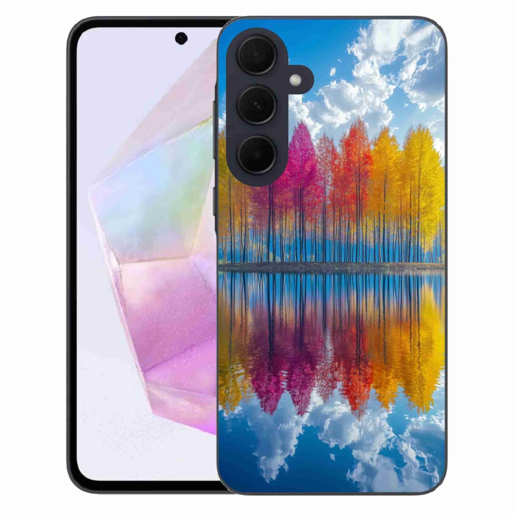 Gelový kryt mmCase na Samsung Galaxy A35 5G - barevné stromy
